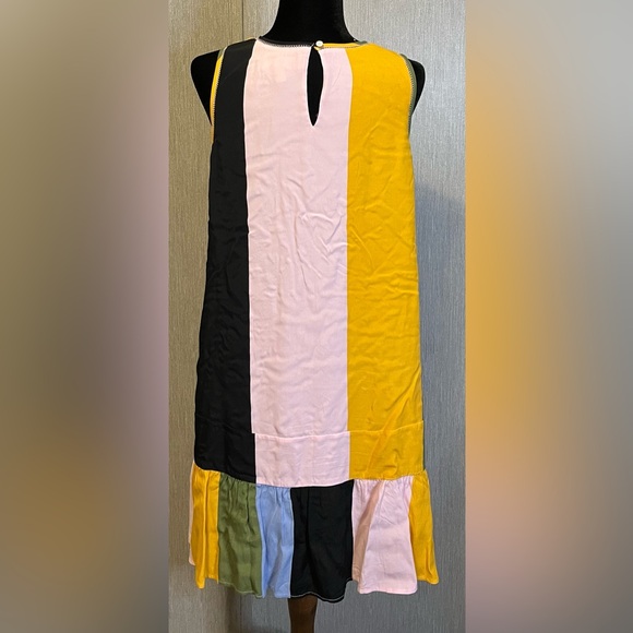 DOLAN Anthropologie Left Coast Audra Drop Waist Colorblock Dress size L - Picture 8 of 16